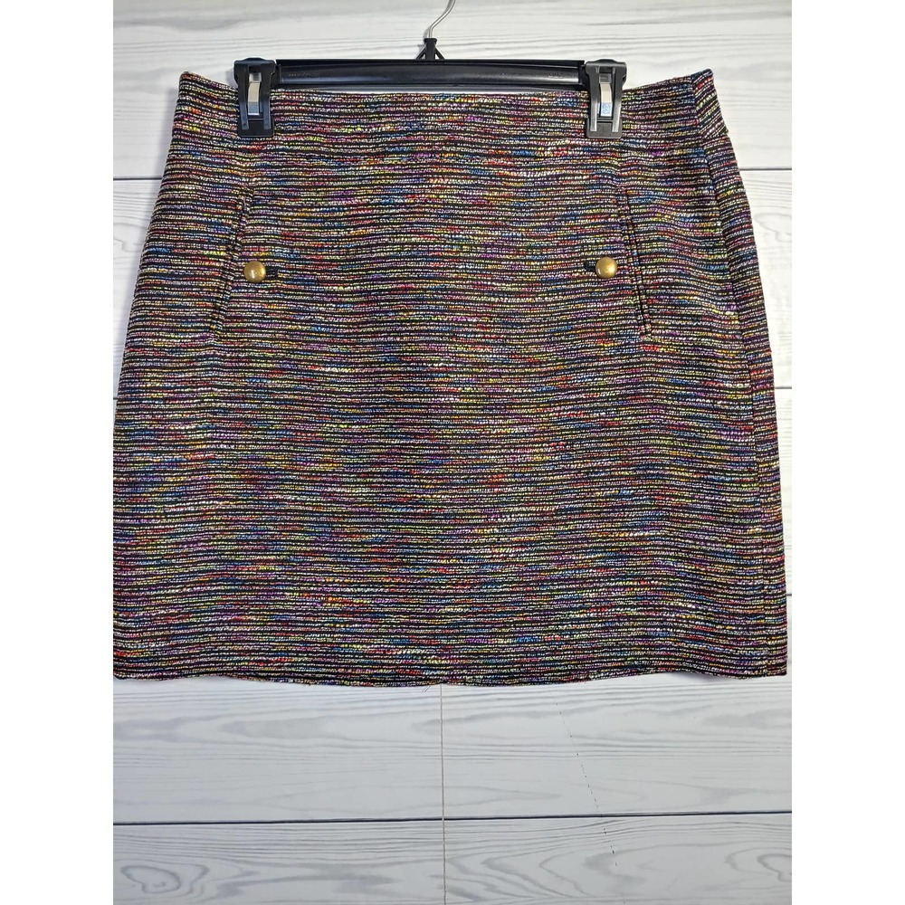 LOFT Multicolor Tweed Mini Skirt